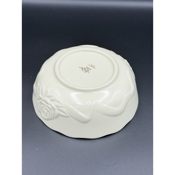 Vintage Lenox Rose Blossom Bowl Set W/ Certificate Of Authenticity 24K Embossed - Picture 7 of 13